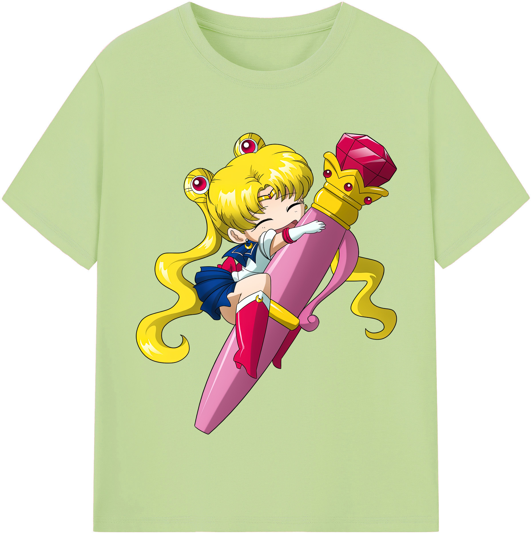 （画像用） 美少女戦士セーラームーン 月野 うさぎ つきの うさぎ Sailor Moon Tsukino Usagi 綿100％半袖Tシャツ（フロントプリント）